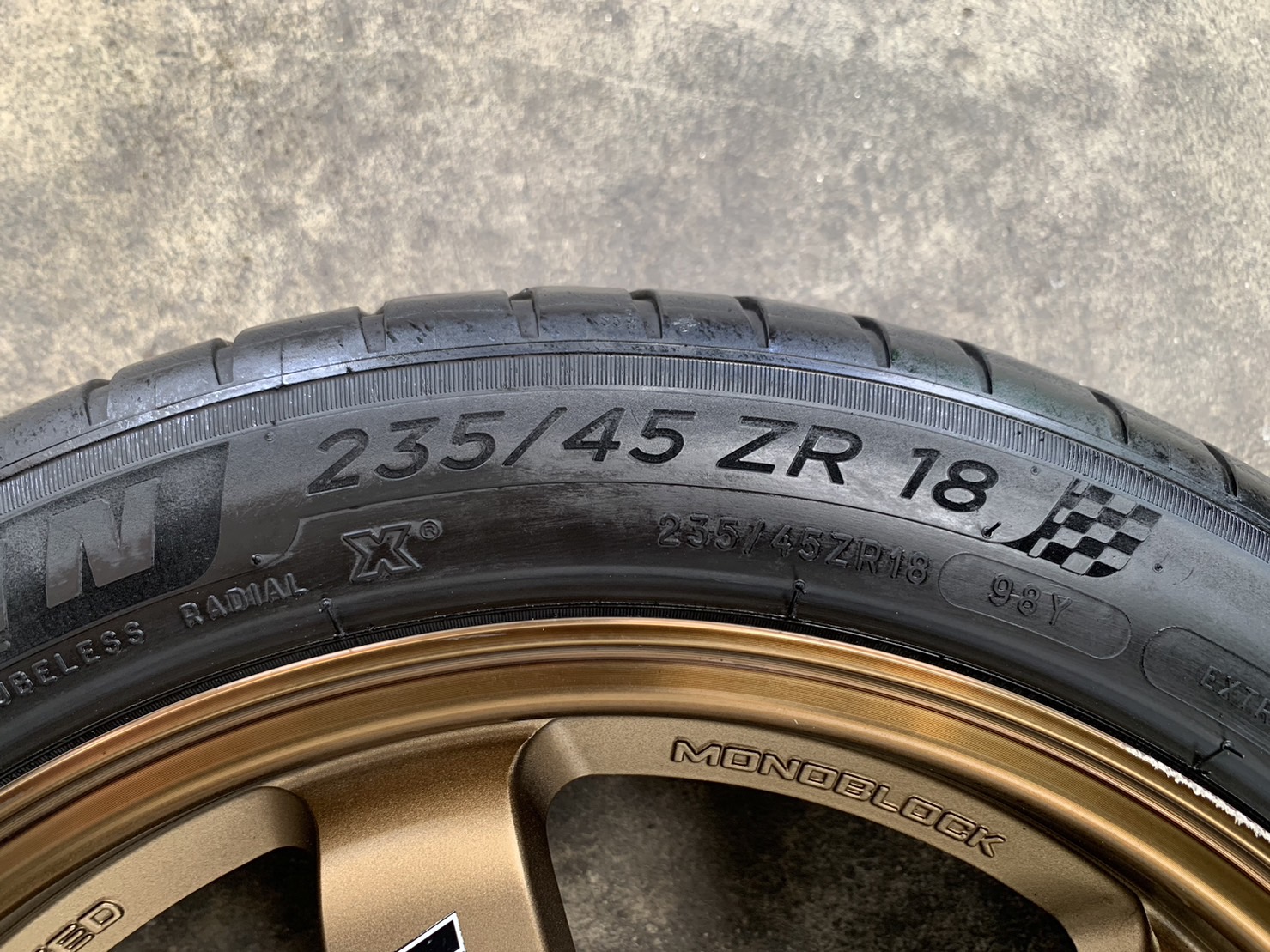 ✨แม็กแต่ง 6รู139✨TE37 หน้าแบน ขอบ 18 พร้อมยาง 235-45-18 Michelin ปลายปี 20