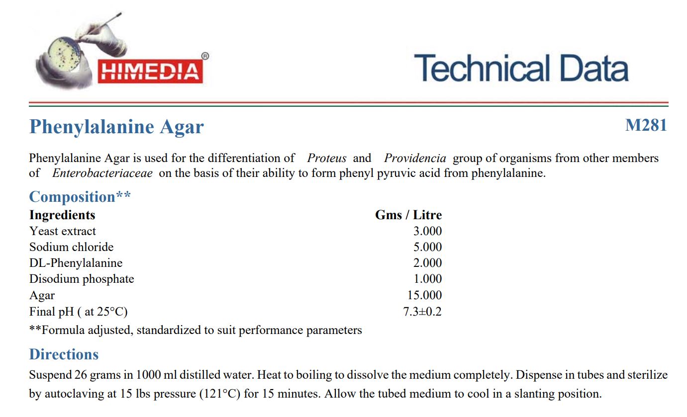 Himedia™PHENYLALANINE AGAR, 500 G