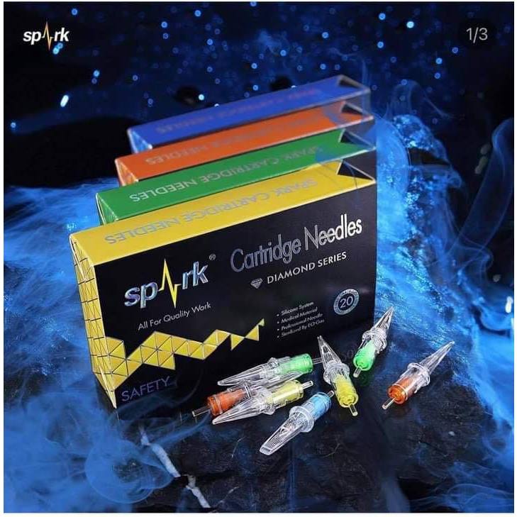 เข็มฮอคสักลาย Tattoo Spark-Diamond เดินเส้น ลงสี [แบ่งขาย]