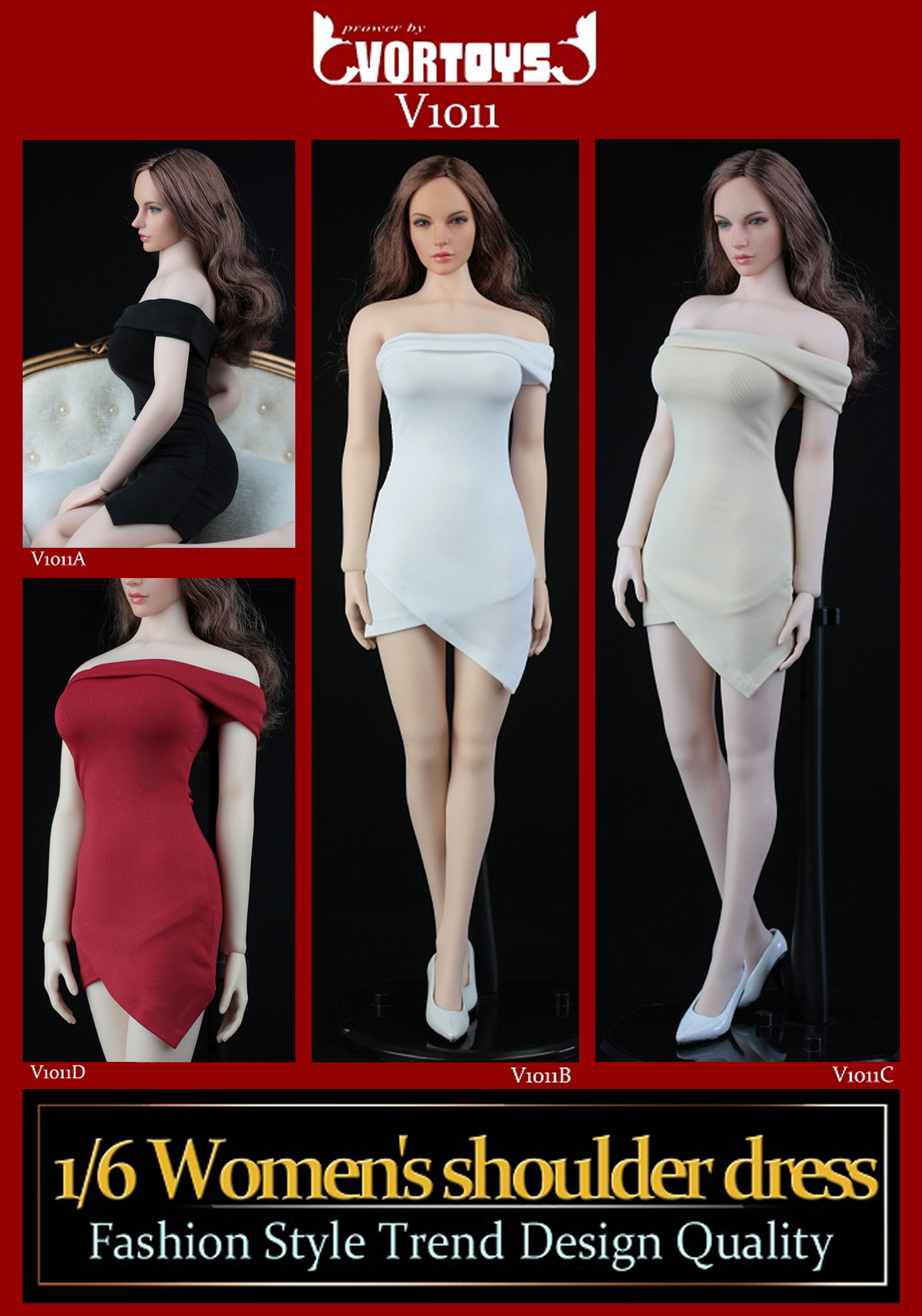 VORTOYS V1011 One shoulder short sexy fashion Style Trend Design Quality