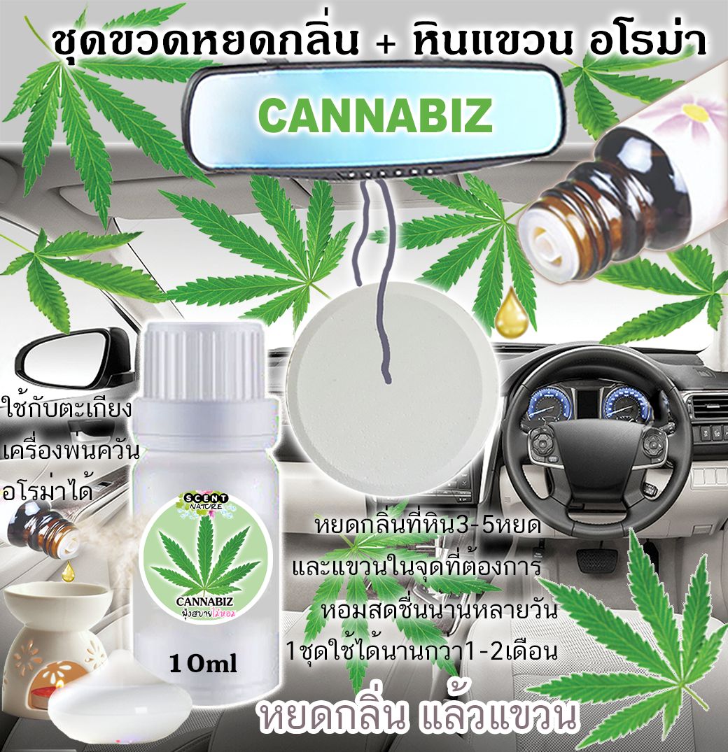 หินแขวน + ขวดหยด 10ml CANNBIZ