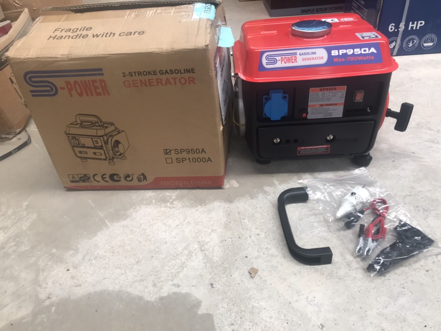 เครื่องปั่นไฟเบนซิน SP950A 800W. S-POWER