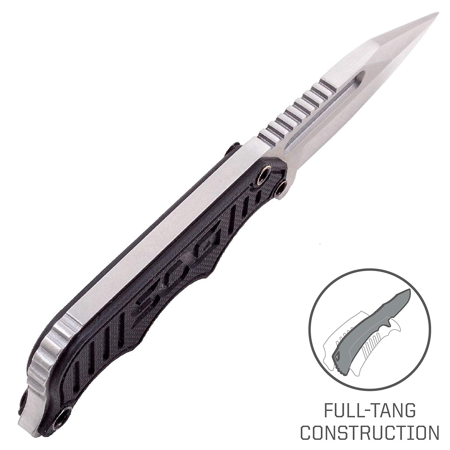 มีดห้อยคอ มีดใบตาย SOG Instinct mini ด้าม SATIN G10 พร้อมปลอกมีดเหน็บเข็มขัดและห้อยคอ