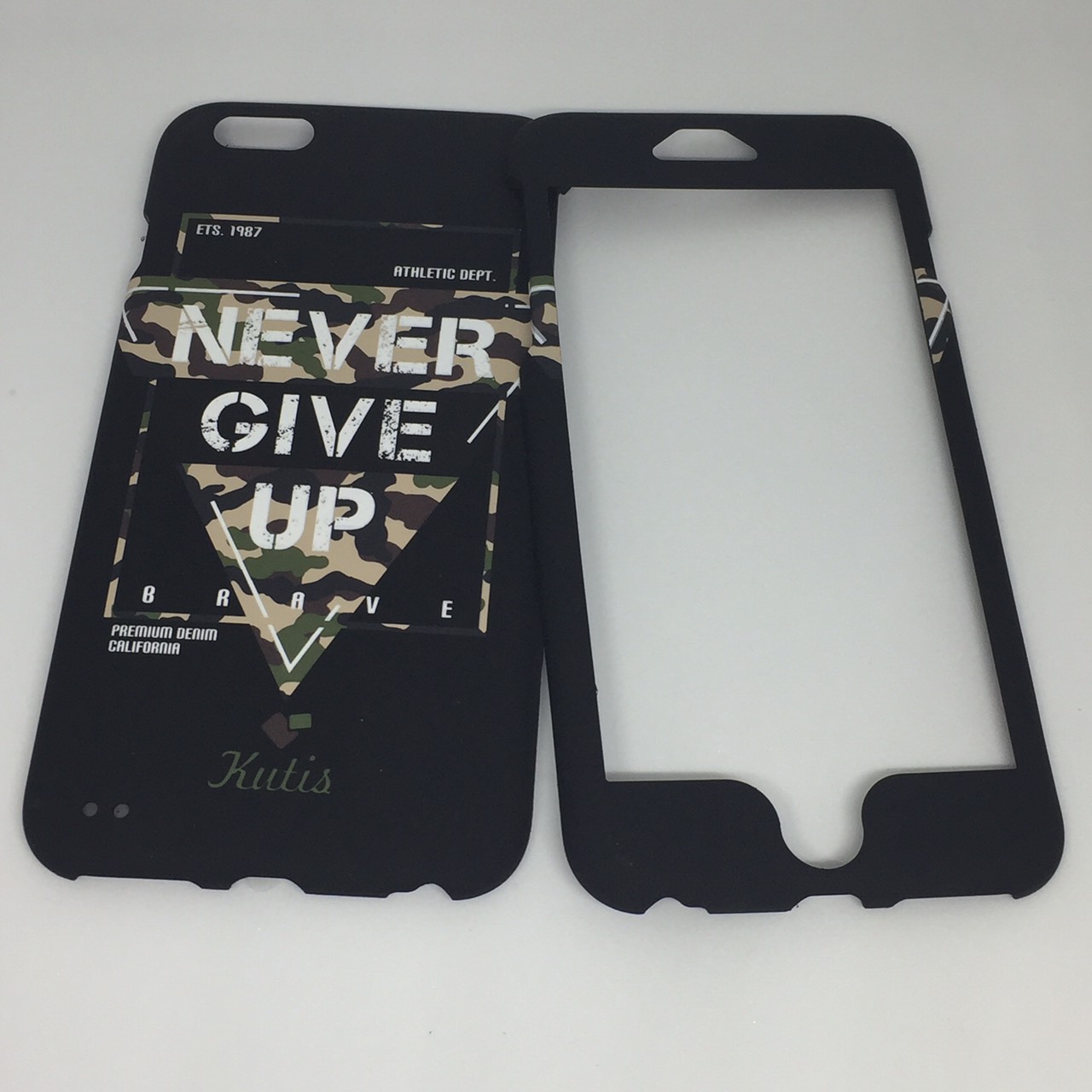 เคสคูทิส(Kutis)ไอโฟน6พลัส,6Sพลัส(ลายNever Give Up)มาใหม่ เคสประกบหน้า-หลัง เคสเรืองแสง เคสลายวินเทจ ร้านSuperhero Klongthom