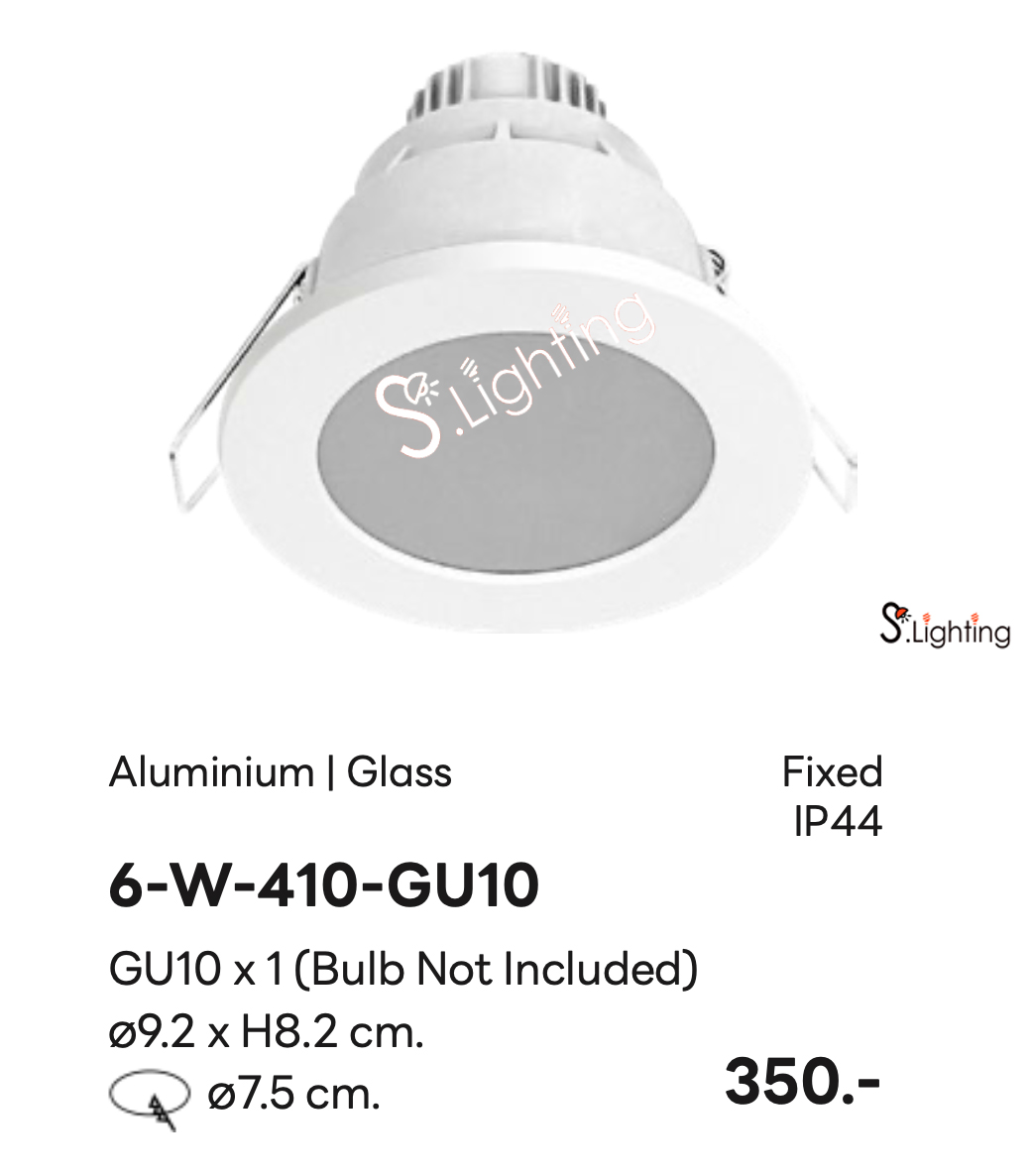 โคมไฟดาวไลท์ฝังฝ้า 6-W-410-GU10