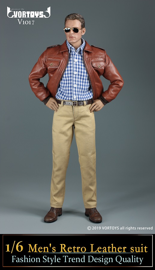 VORTOYS V1017 / V1018 1/6 Men's Retro Leather Suit