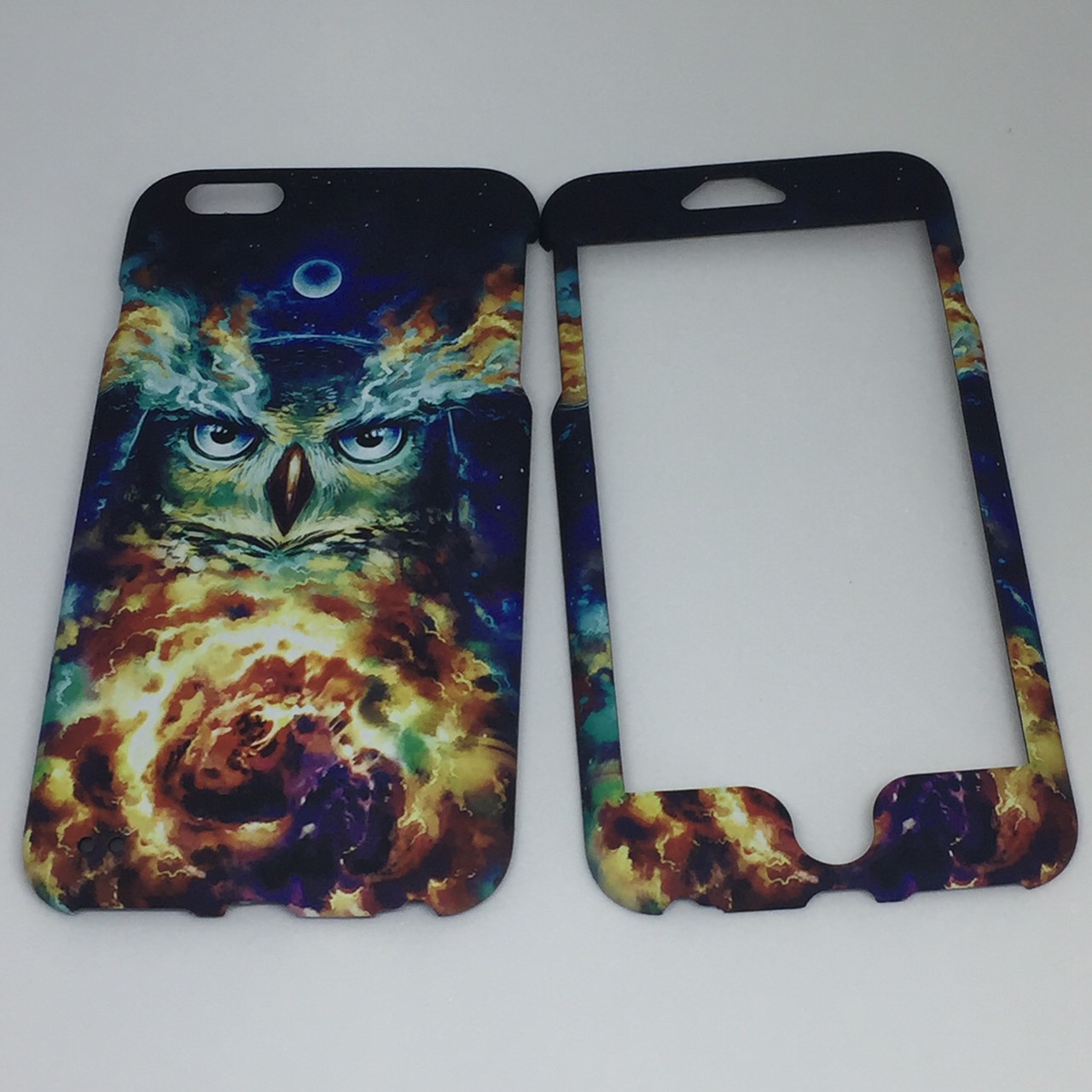 เคสคูทิส (Kutis) ไอโฟน6พลัส,6Sพลัส (ลายนกในเปลวไฟ)มาใหม่ เคสประกบหน้า-หลัง เคสเรืองแสง เคสลายวินเทจ
