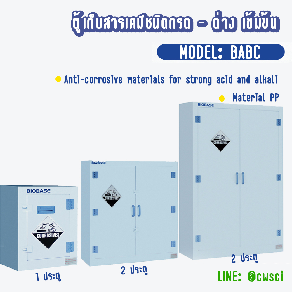 Strong Acid & Alkali Storage Cabinet (ตู้เก็บสารเคมีชนิดกรด –ด่าง เข้มข้น)