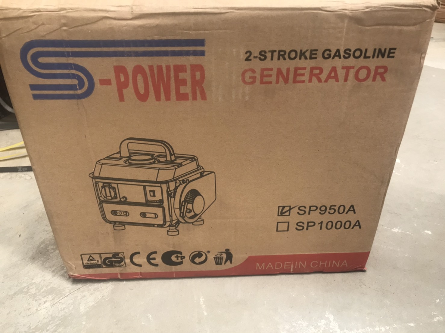 เครื่องปั่นไฟเบนซิน SP950A 800W. S-POWER