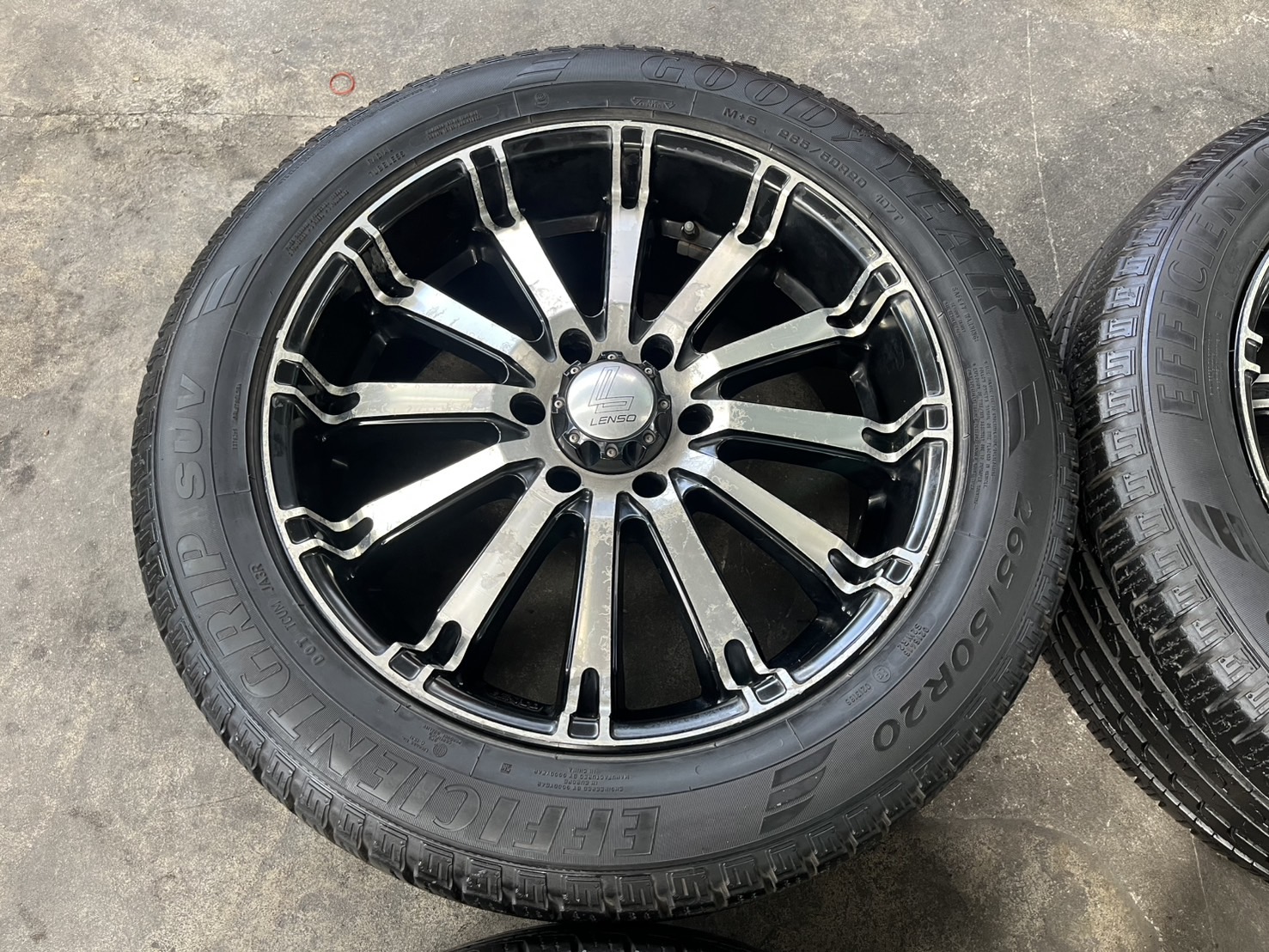 ✨ล้อแม็กแต่ง 6รู139✨Lenso INTIMIDATOR 4 ขอบ 20 พร้อมยาง 265-50-20 GoodYear ปี 20