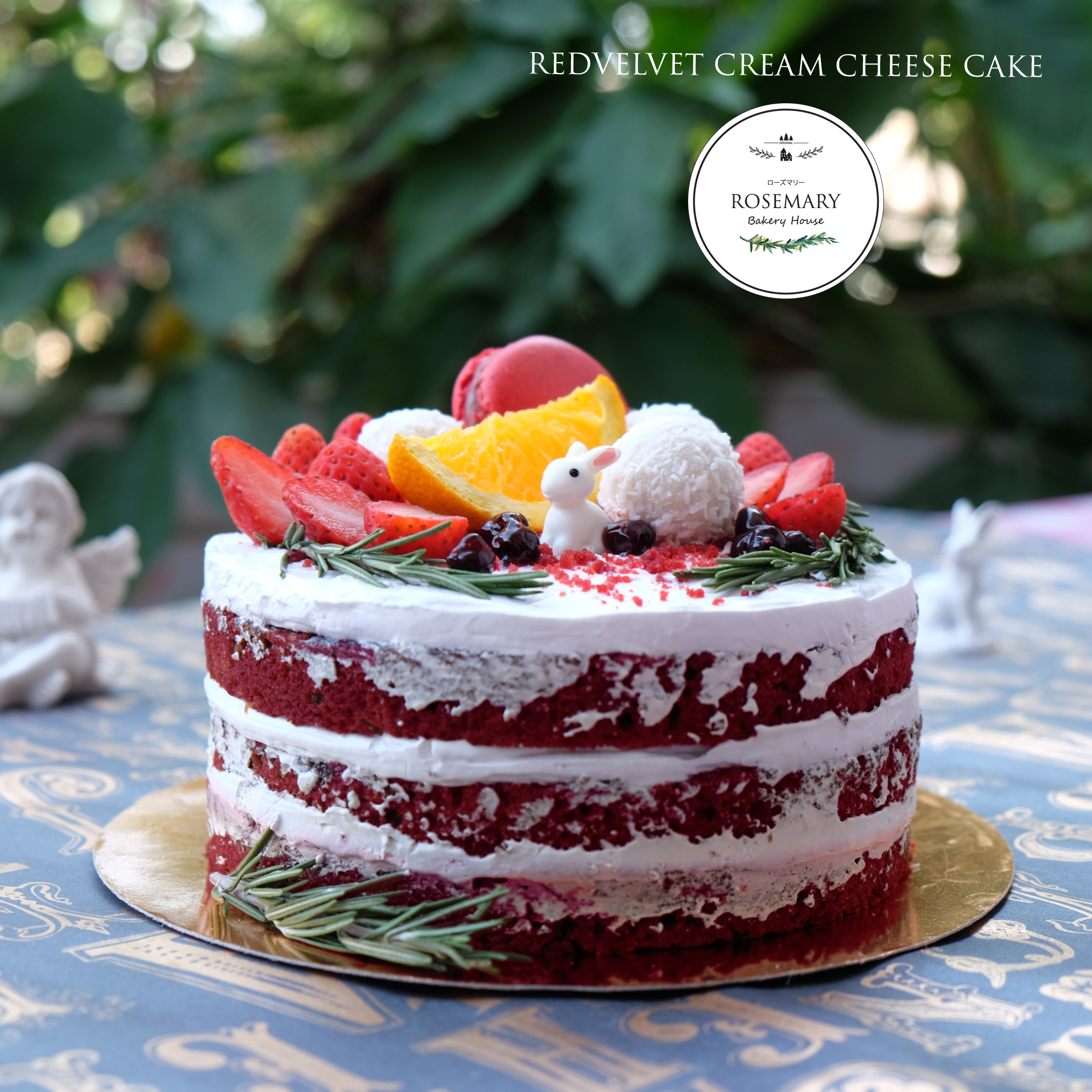 🌿 เค้กเรดเวลเวทครีมชีส 🌿 Signature (ขนาด 2 ปอนด์) 3 ชั้น / Red Velvet Cream Cheese Cake (2 Pound / 7'' x 7") 3 Layers