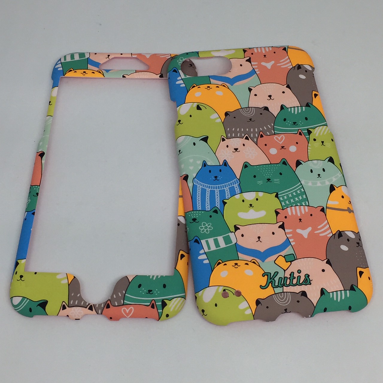 เคสคูทิส(Kutis)เคสไอโฟน7,8,SEปี2020(ลายแมวอ้วน)มาใหม่ เคสประกบหน้า-หลัง เคสเรืองแสง เคสลายวินเทจ ร้านSuperhero Klongthom