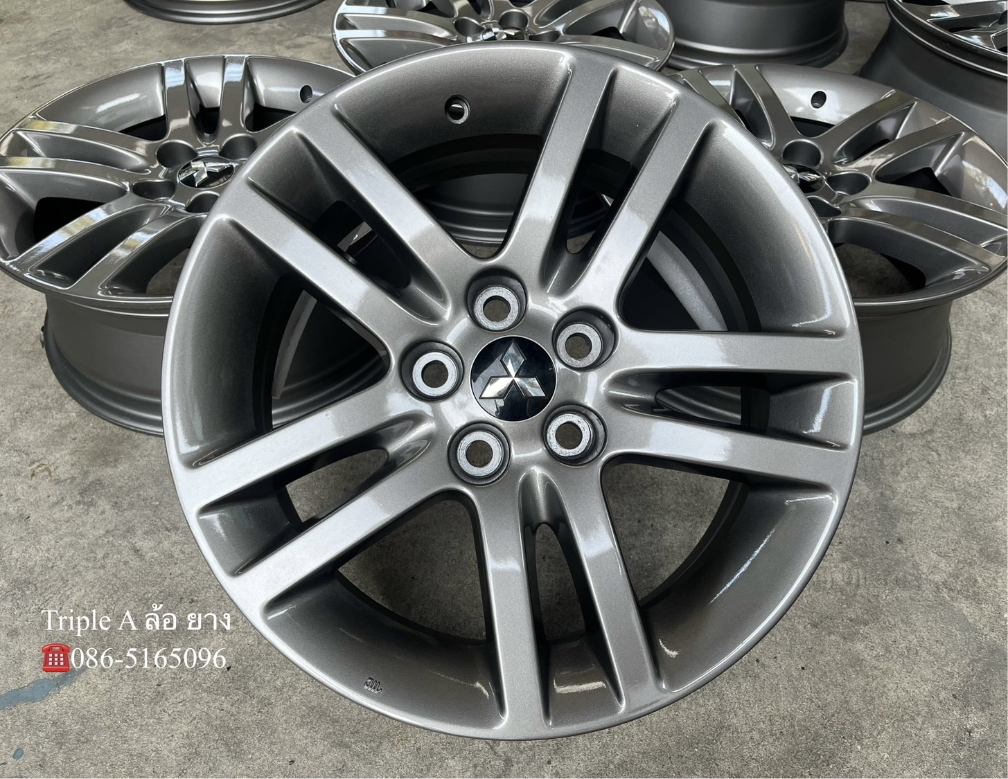 ✨ล้อแม็ก 5รู114✨Mitsu Spacewagon ขอบ 17 สีเทา💖สวยกริ๊บ💖