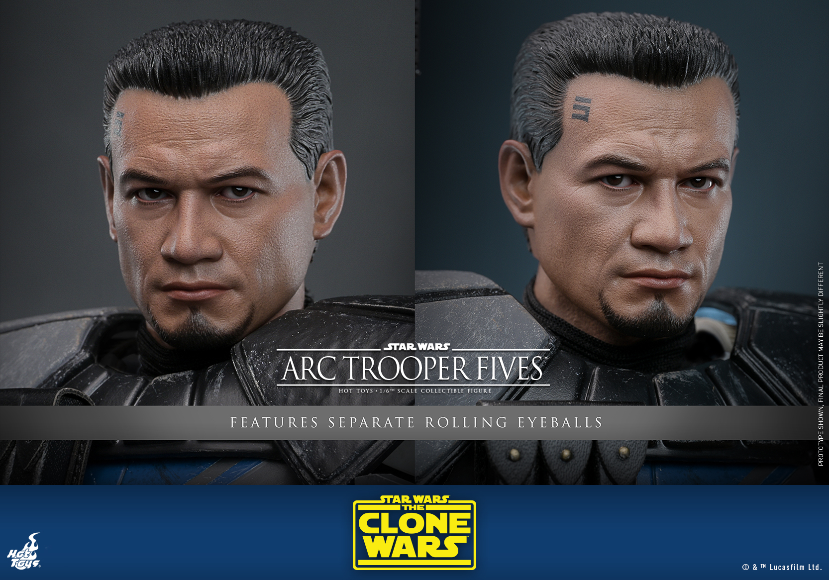 Hot Toys TMS132 Star Wars: The Clone Wars - Arc Trooper Fives