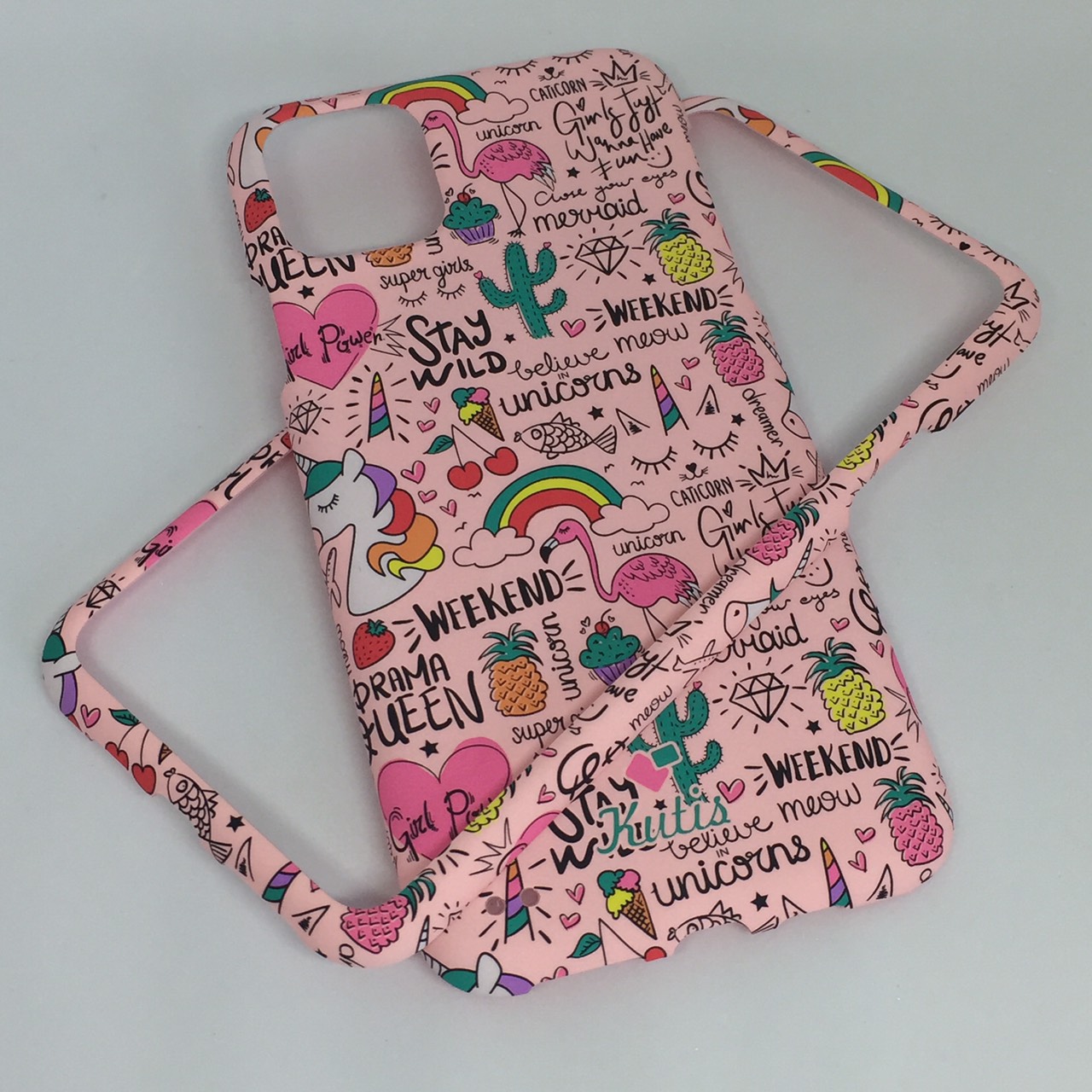 เคสคูทิสKutisไอโฟน11Max(ลายฟลามิงโก้ผอม)มาใหม่ เคสประกบหน้า-หลัง เคสเรืองแสง เคสลายวินเทจ ร้านSuperhero KLongthom