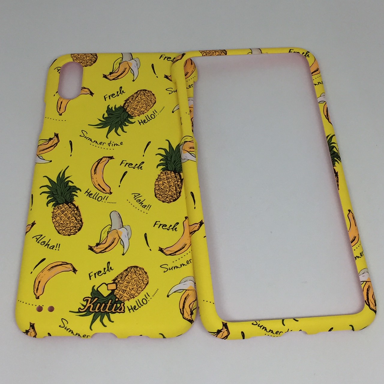 เคสคูทิส(Kutis)ไอโฟนXS MAX(ลายกล้วยกับสัปปะรด)มาใหม่ เคสประกบหน้า-หลัง