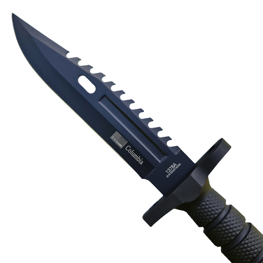มีดพก มีดเดินป่า มีดใบตาย Columbia 1378A พร้อมปลอกมีดพลาสติก ABS สำหรับเก็บมีด
