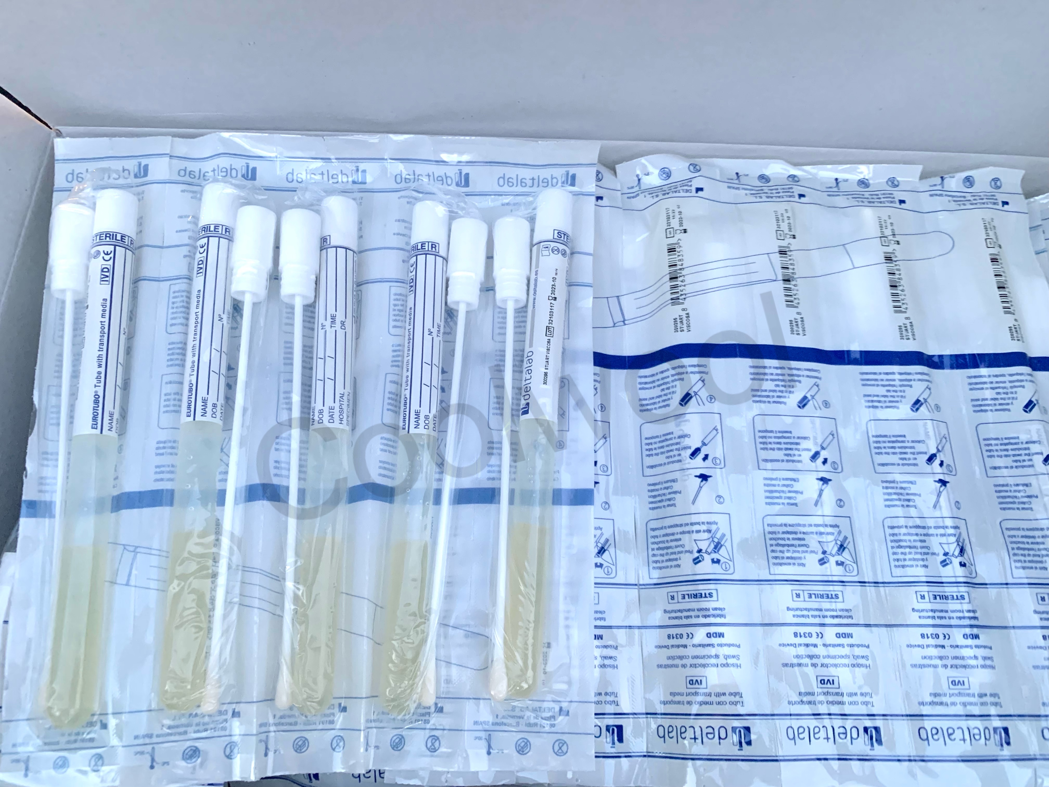 Transport swab with Stuart (1pc/peel pack,100ea/pkg), sterile-Delta lab