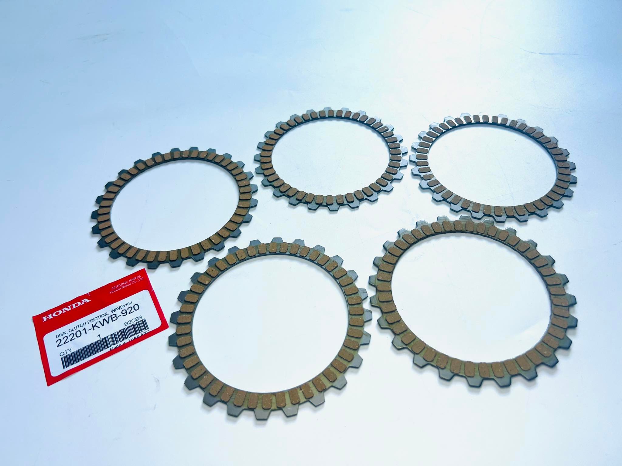 ชุดแผ่นครัชเวฟ110i wave110i แท้ศูนย์ 5 แผ่น L9