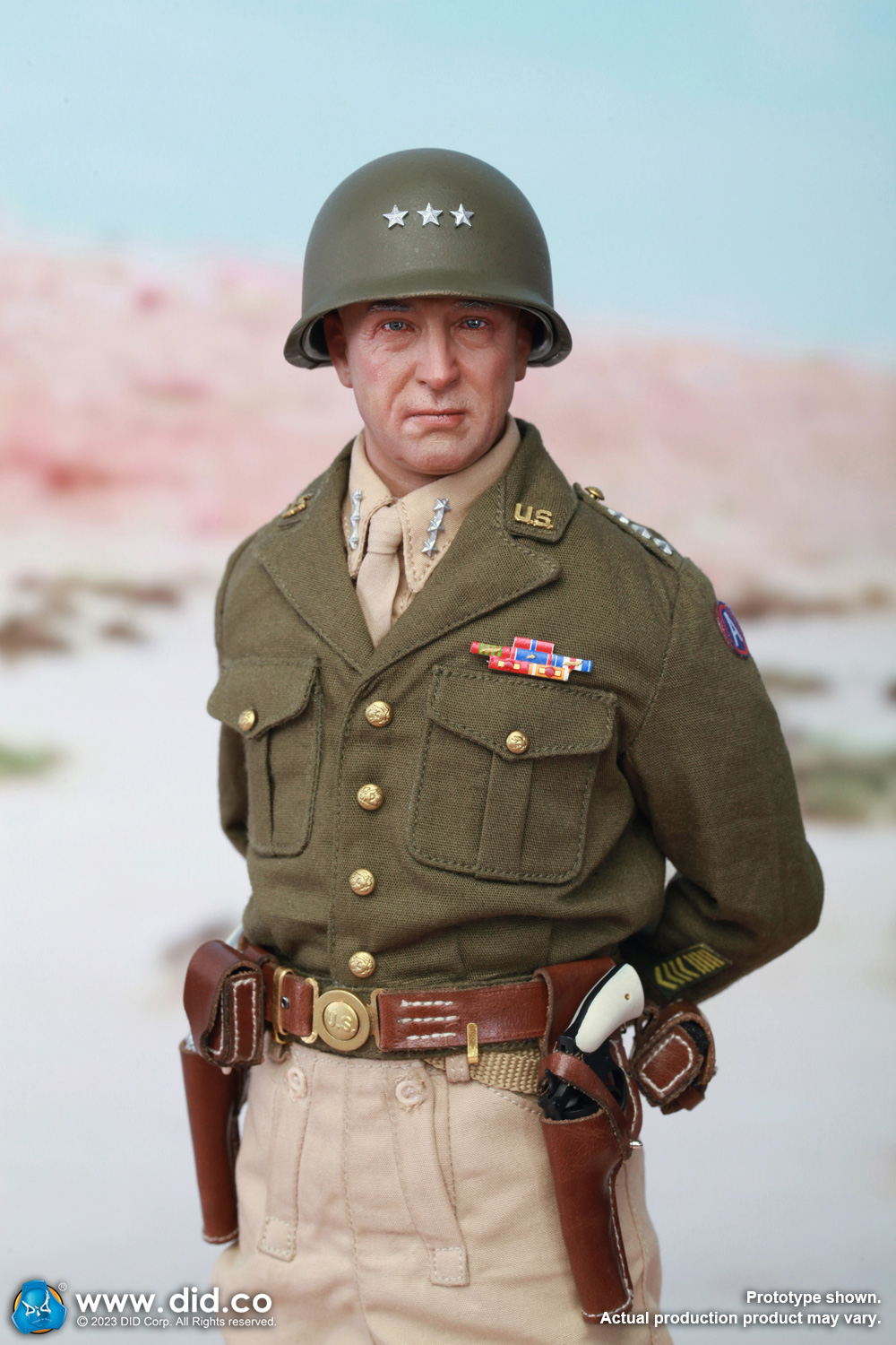 DID A80164+E60071 1/6 WWII General of the United States Army - George Smith Patton Jr.+Accessory Kit