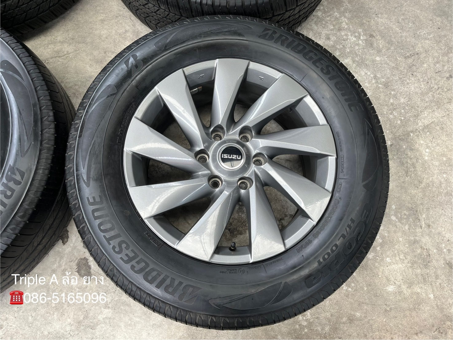 ✨ล้อแม็ก✨ISUZU MU-X ขอบ 18 สีเทา แถมยาง 265-60-18 Bridgestone ปี 20