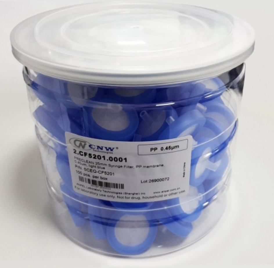 PRECLEAN™ 13mm Syringe Filter PP membrane (100/pkg)