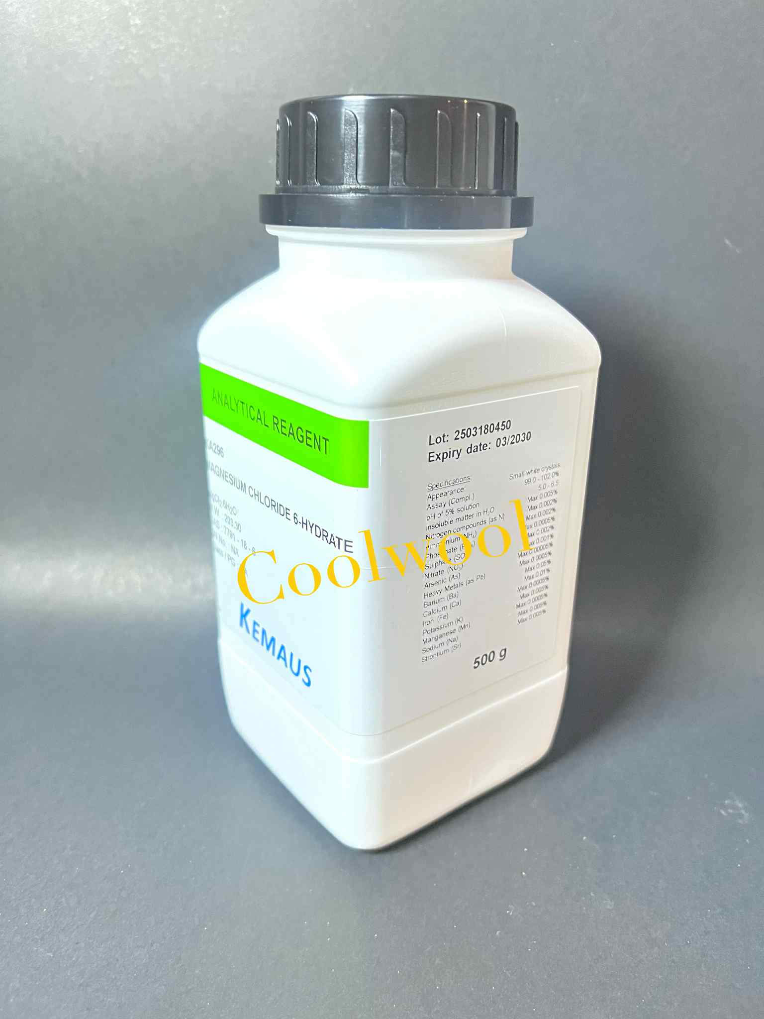 KemAus™ MAGNESIUM CHLORIDE 6-HYDRATE 99%, 500 กรัม