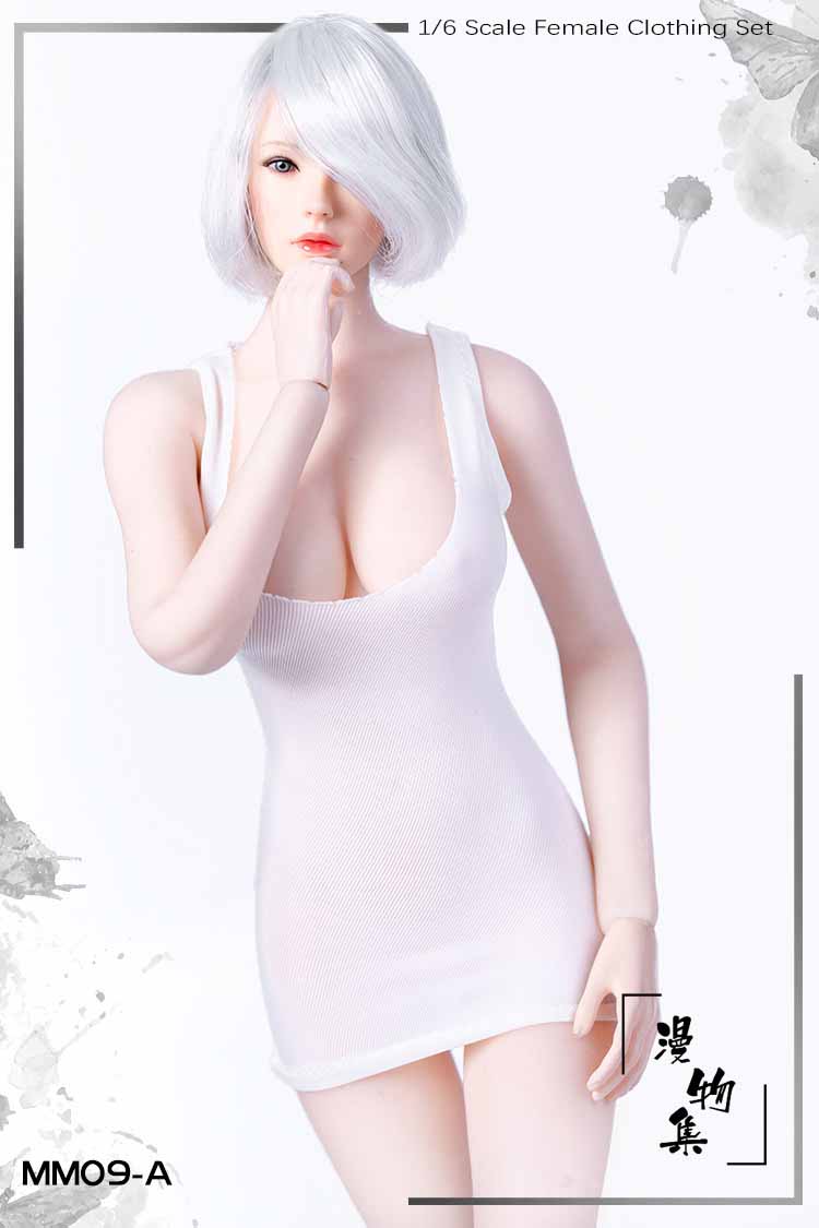 Manmodel MM09 Female Low-cut u collar mini dress