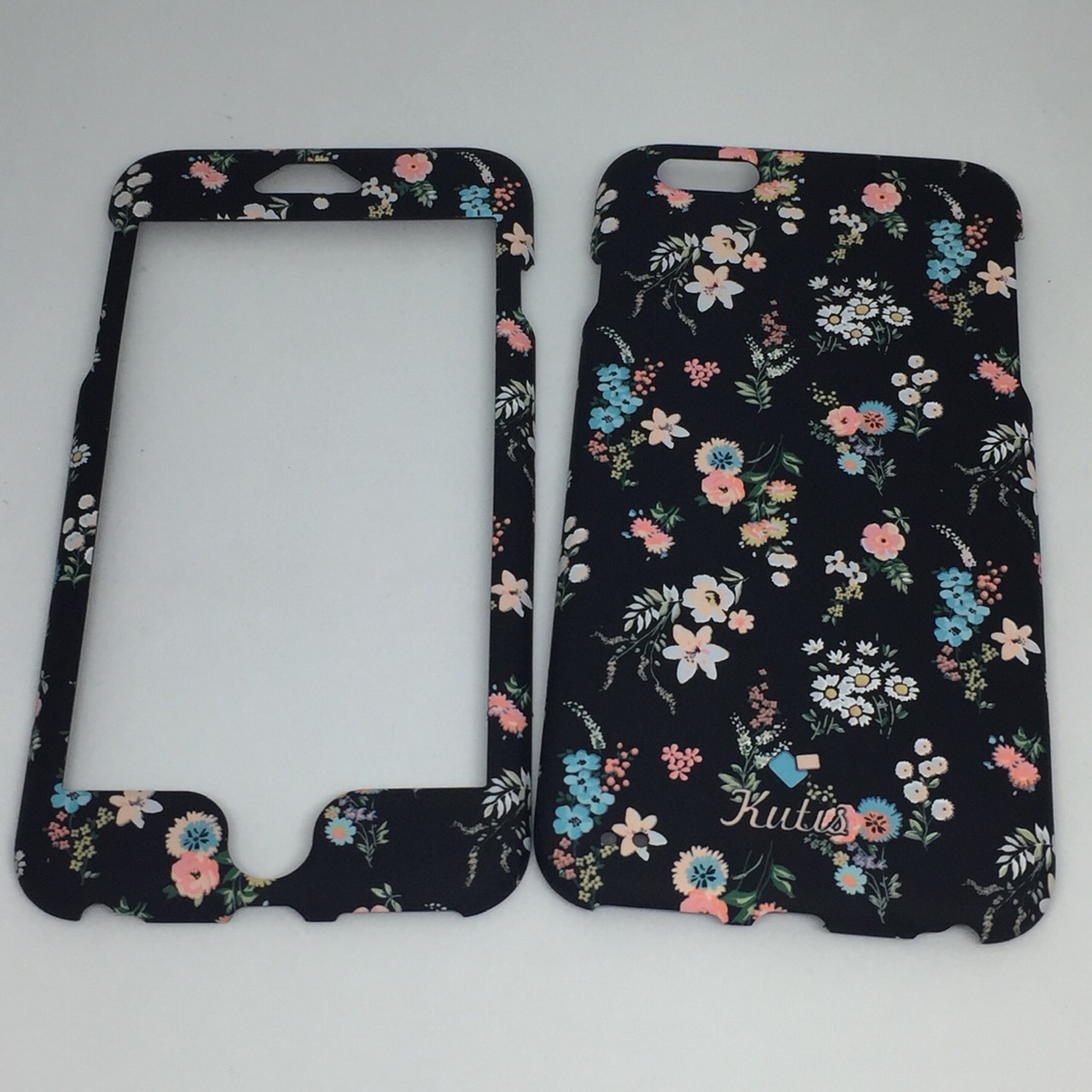 เคสคูทิส(Kutis)เคสไอโฟน6พลัส,6Sพลัส(ลายช่อดอกไม้Newสีฟ้า)มาใหม่ เคสประกบหน้า-หลัง เคสเรืองแสง เคสลายวินเทจ ร้านSuperhero Klongthom