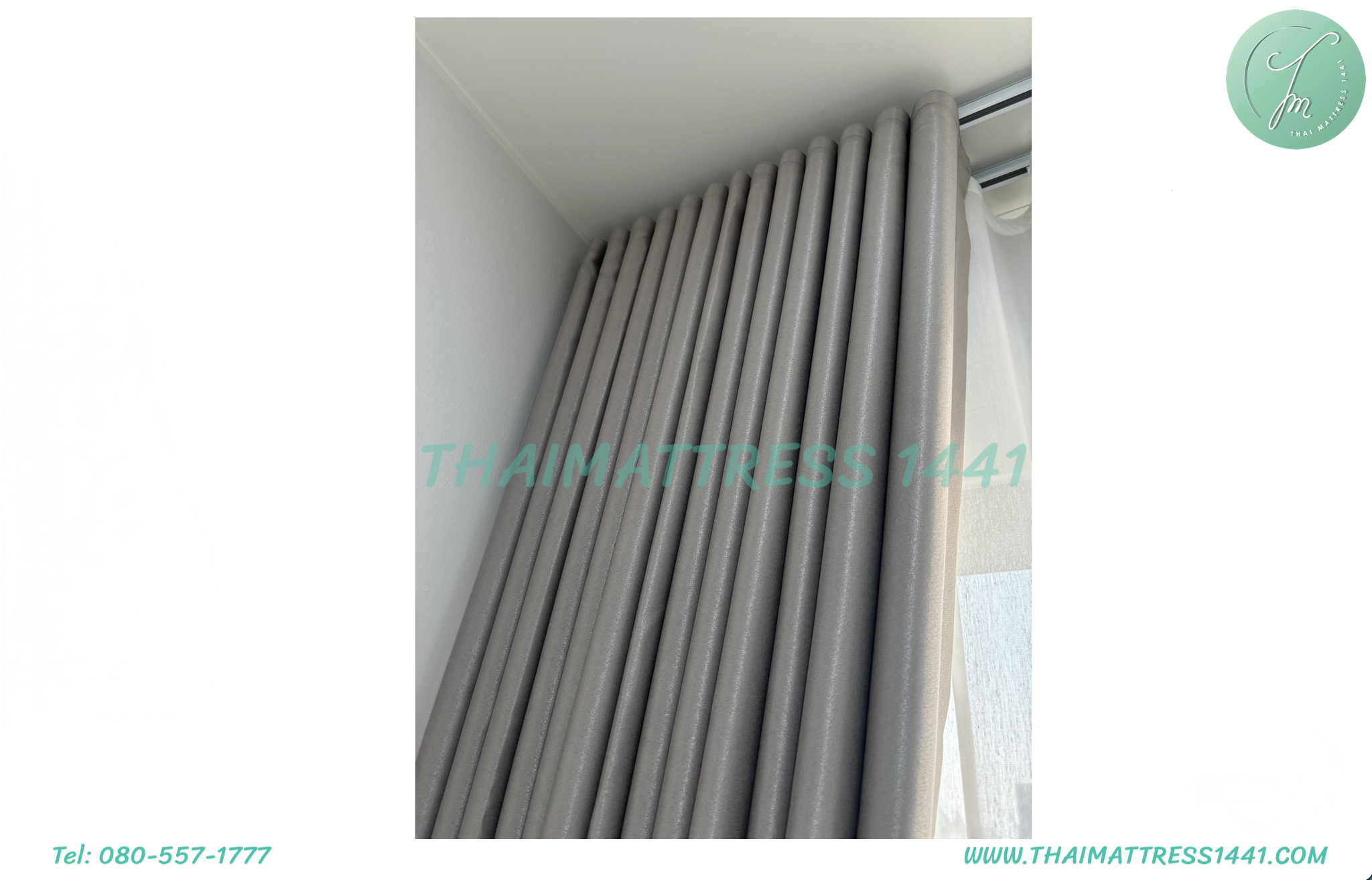 ผ้าม่านลอน กันแสง UV + ผ้าม่านโปร่ง สำหรับบ้านและคอนโด - Wave Curtain with sunblock and UV Protection