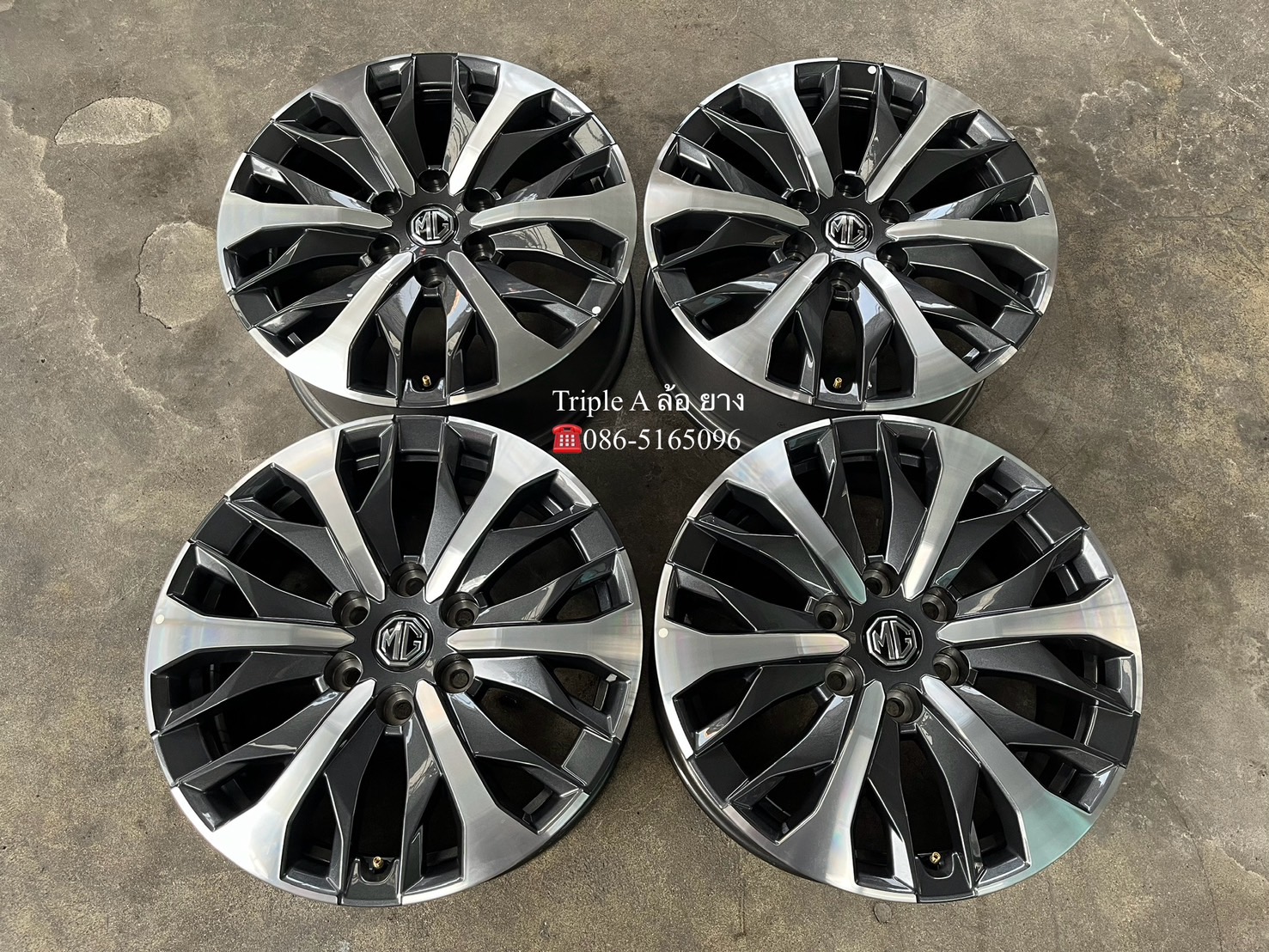 ✨ล้อแม็กป้ายแดง✨6รู130 MG Extender รุ่นใหม่ ขอบ 18 เทาหน้าเงา💖สวยกริ๊บ💖