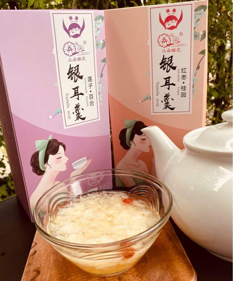 ซุปเห็ดหูหนูขาว tremella soup บำรุงสุขภาพ