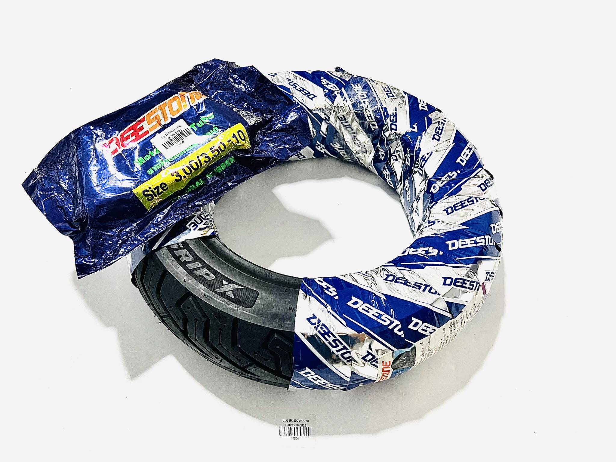 ยางนอก 100/90/10 D826+ยางใน 300-350 ขอบ 10 C