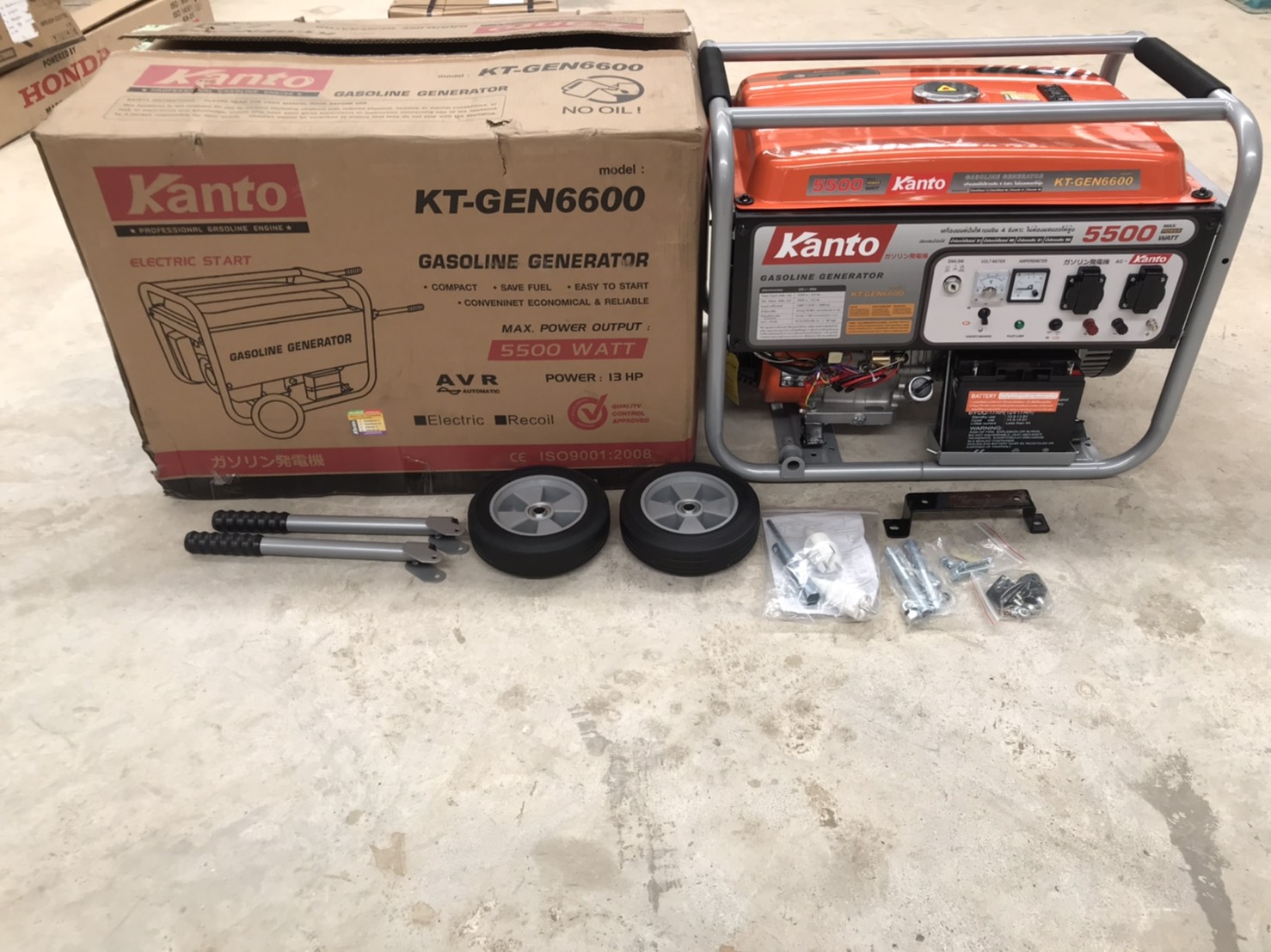 เครื่องปั่นไฟเบนซิน KT-GEN-6600 5,500W. KANTOกุญแจ