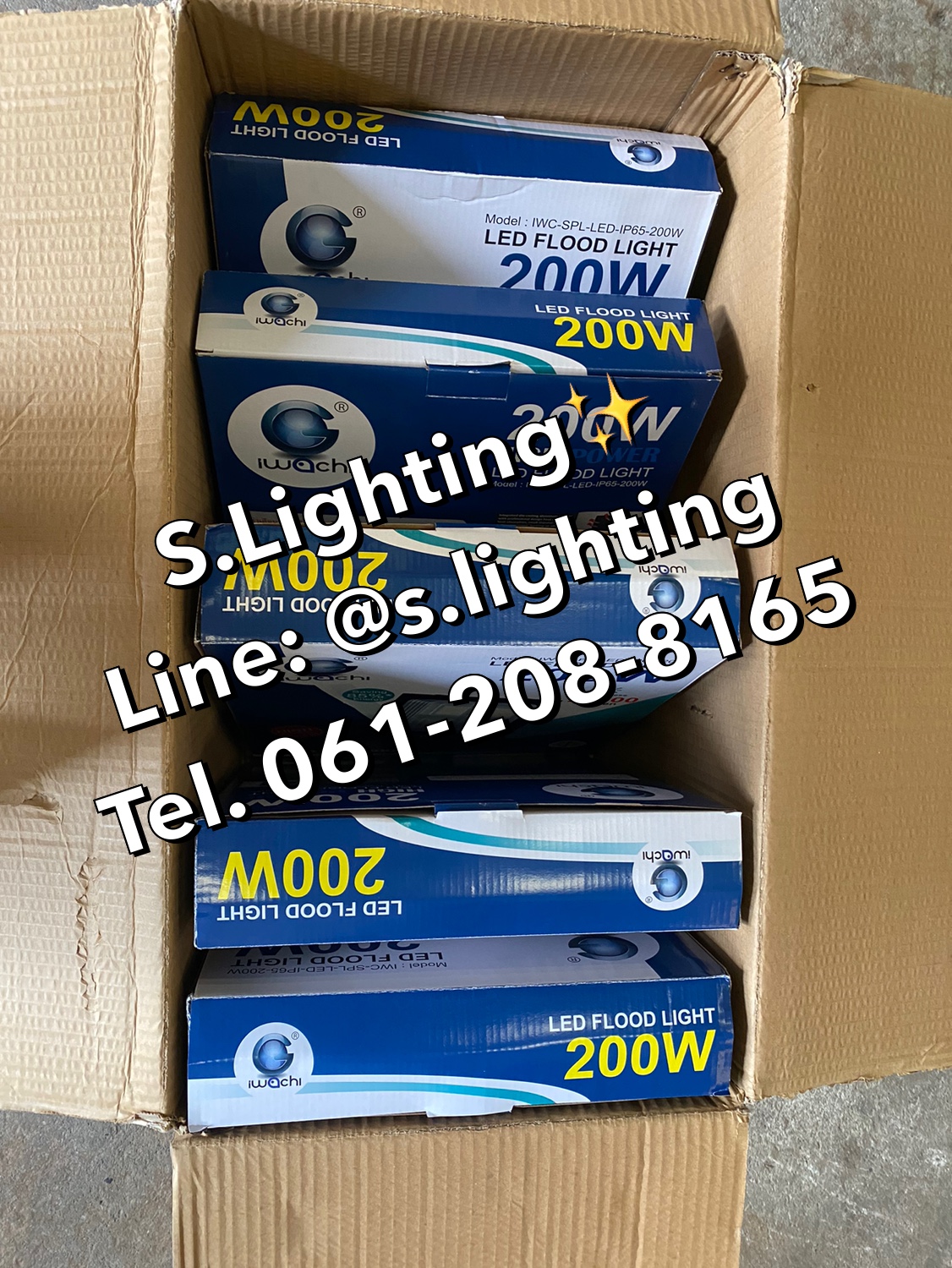 สปอร์ตไลท์ LED IP65 200w แสงขาว