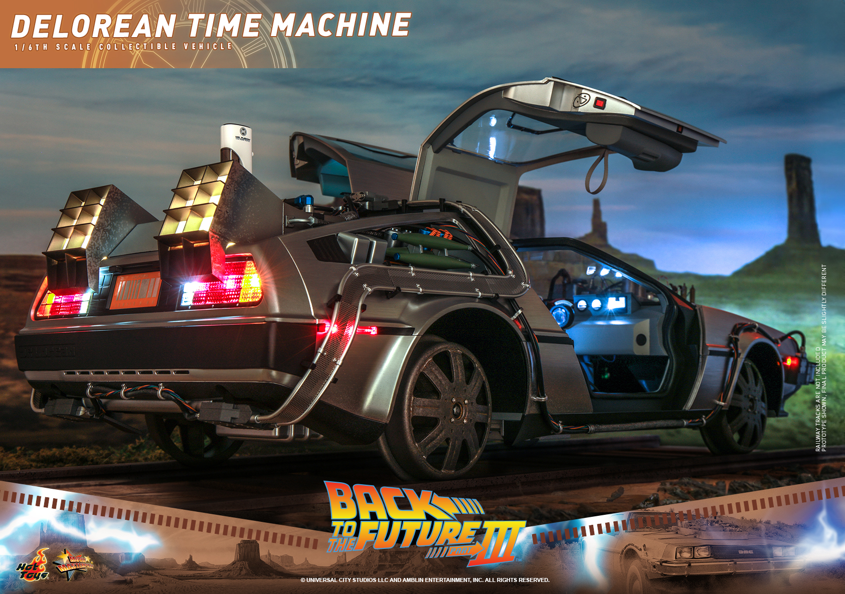 Hot Toys MMS738 1/6 Back to the Future III - DeLorean Time Machine