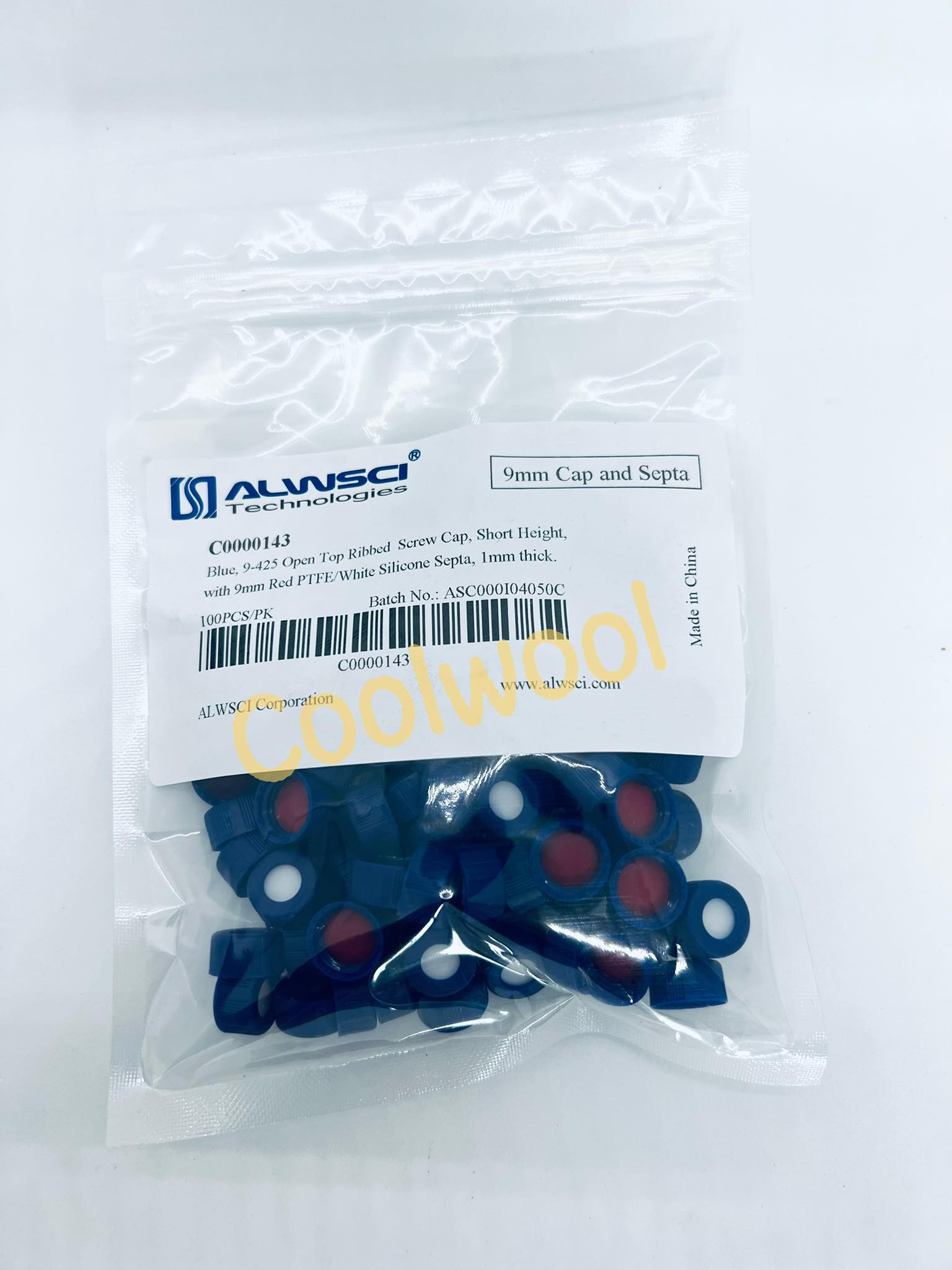 ฝาเกลียวปิดขวดvial ขนาด 9mm (100ชิ้น/แพ็ค)