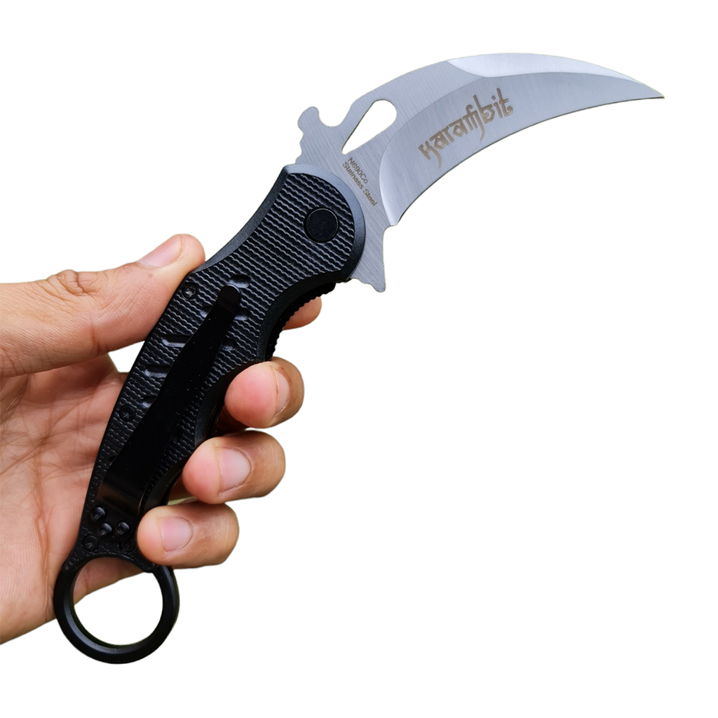 มีดพับ มีดคารัมบิต FOX KNIVES FX-478 Karambit Knives ใบมีดสีเงิน ขนาด 7.8 นิ้ว (19.7 ซม.)