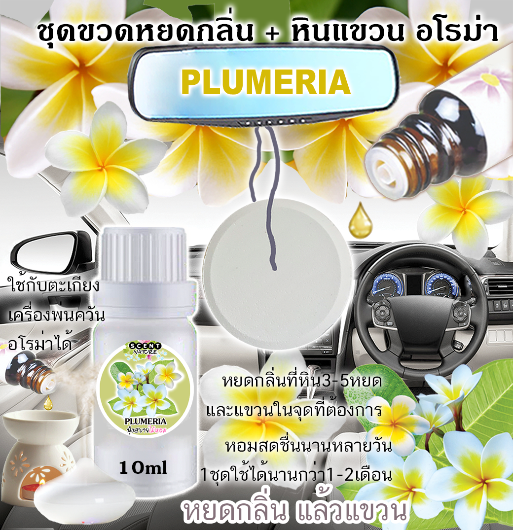 หินแขวน + ขวดหยด 10ml PLUMERIA