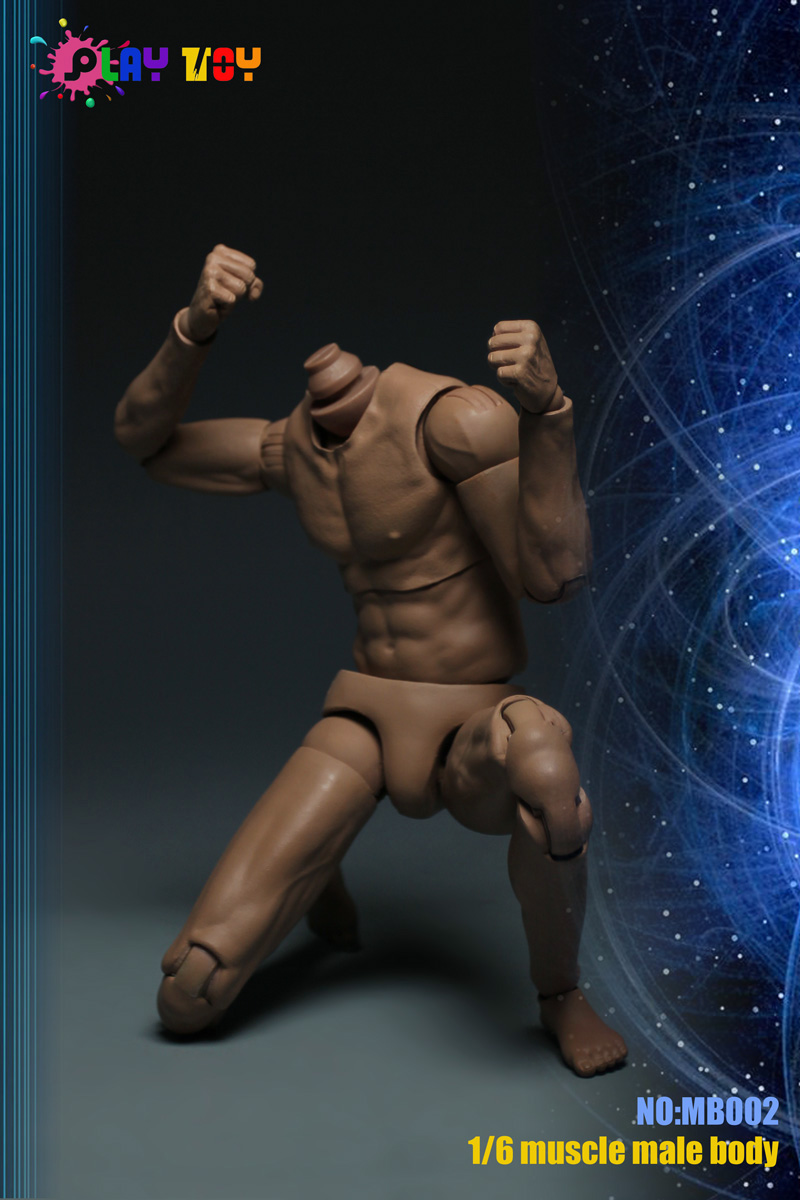 PLAY TOY MB001, MB002 1/6 Muscle male body with 2 joints on the arms