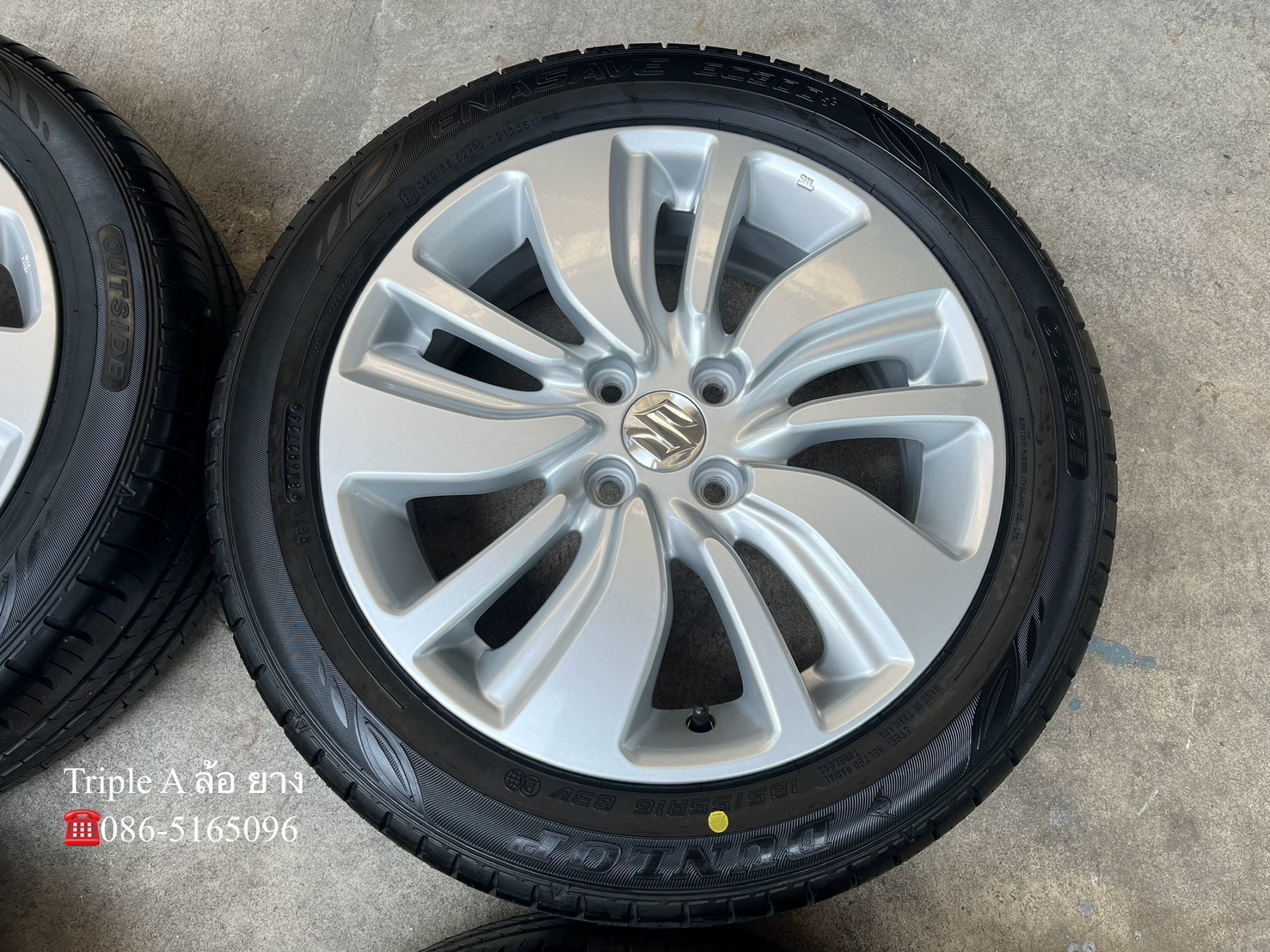 ✨ล้อแม็ก✨Suzuki Swift ขอบ 16 พร้อมยางใหม่💯185-55-16 Dunlop♨️ปี 24♨️