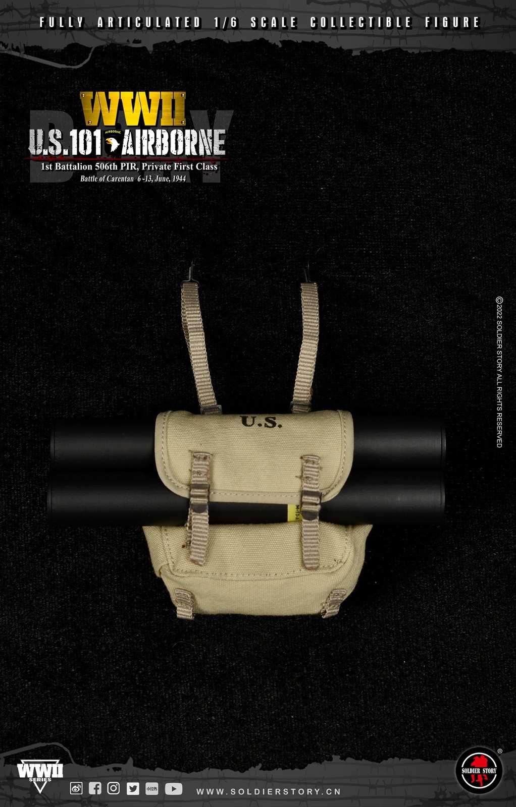 Soldier Story SS-126 1/6 WWII U.S. 101st Airborne - 1st Battalion 506th PIR, Private First Class