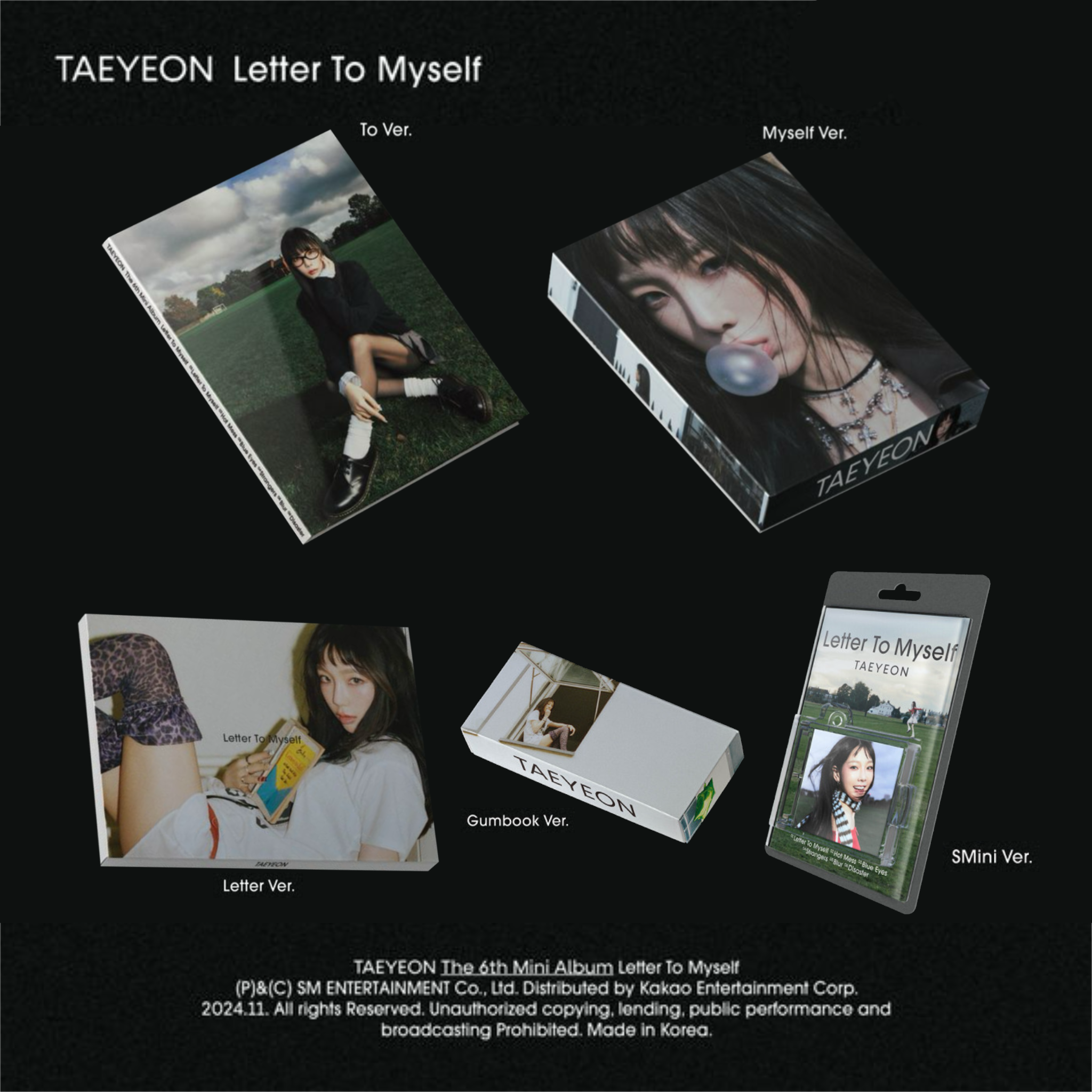 [รับกด+นำเข้าสินค้า] TAEYEON - 6th Mini Album Letter To Myself