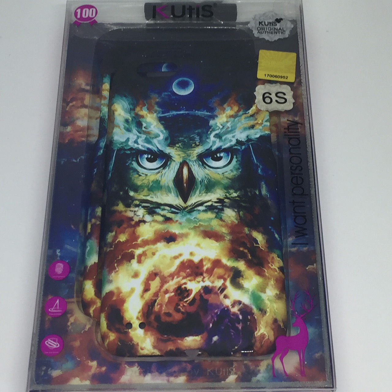 เคสคูทิส(Kutis)ไอโฟน6,6S(ลายนกในเปลวไฟ)มาใหม่ เคสประกบหน้า-หลัง เคสเรืองแสงเคสลายวินเทจ