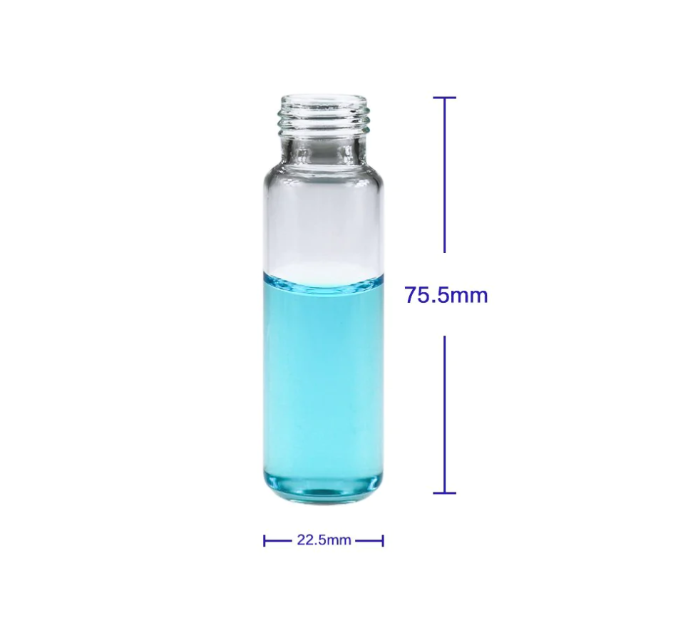 20 ml Screw Headspace Vial 22.5*75mm. (100 ชิ้น/แพ็ค)