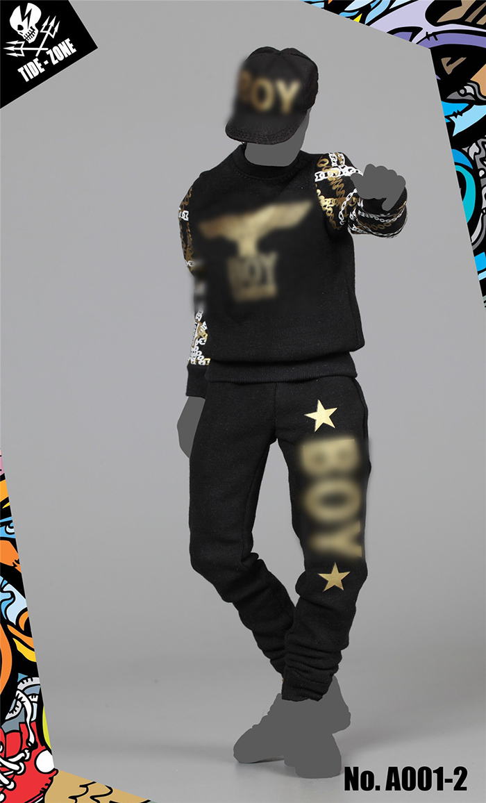 TIDE-ZONE A001 Street Fashion Black Outfits