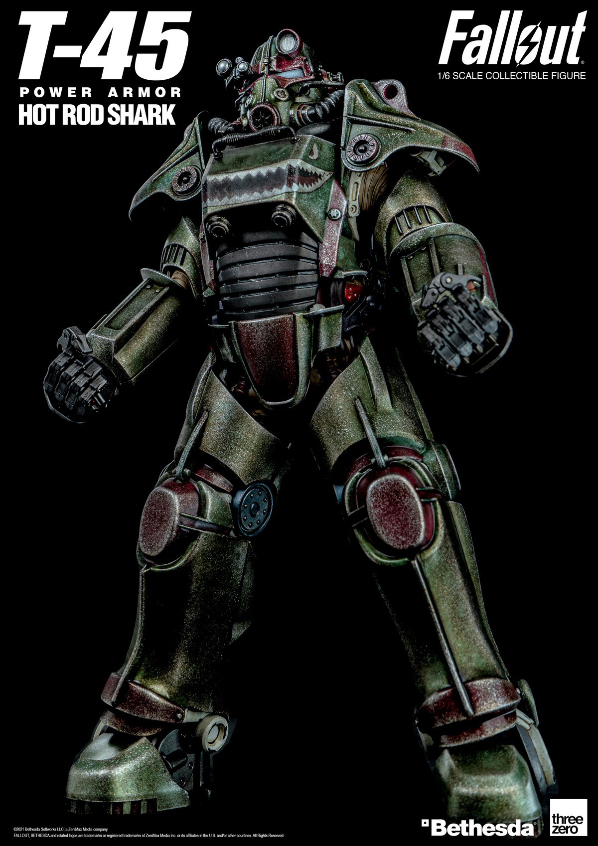 threezero 3Z03090W0 1/6 Fallout - T-45 Hot Rod Shark Armor Pack