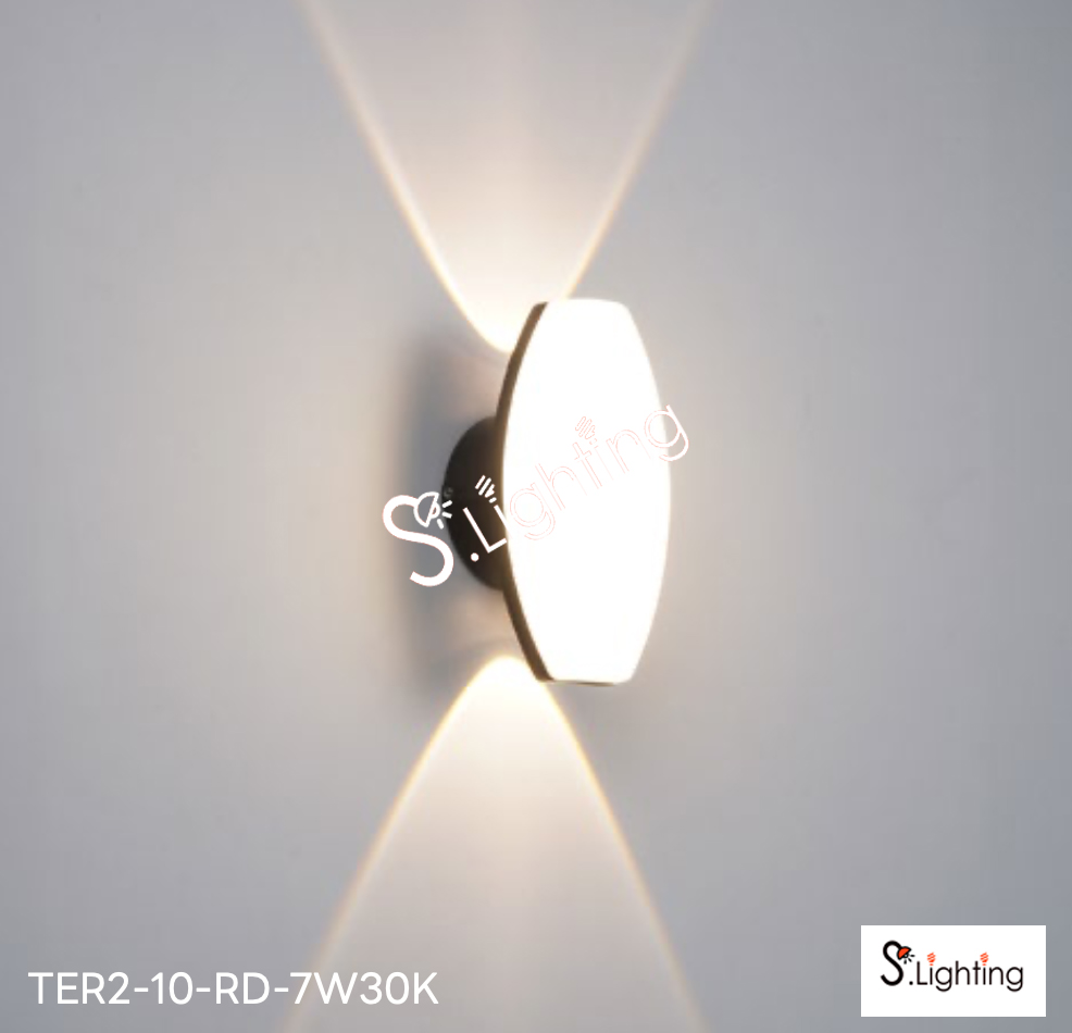 โคมไฟติดผนังภายนอก 10-TER2-10-RD-7W30K