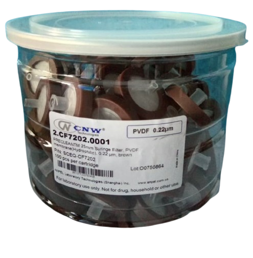 25mm PVDF Syringe filter (Hydrophilic) (100/pk)