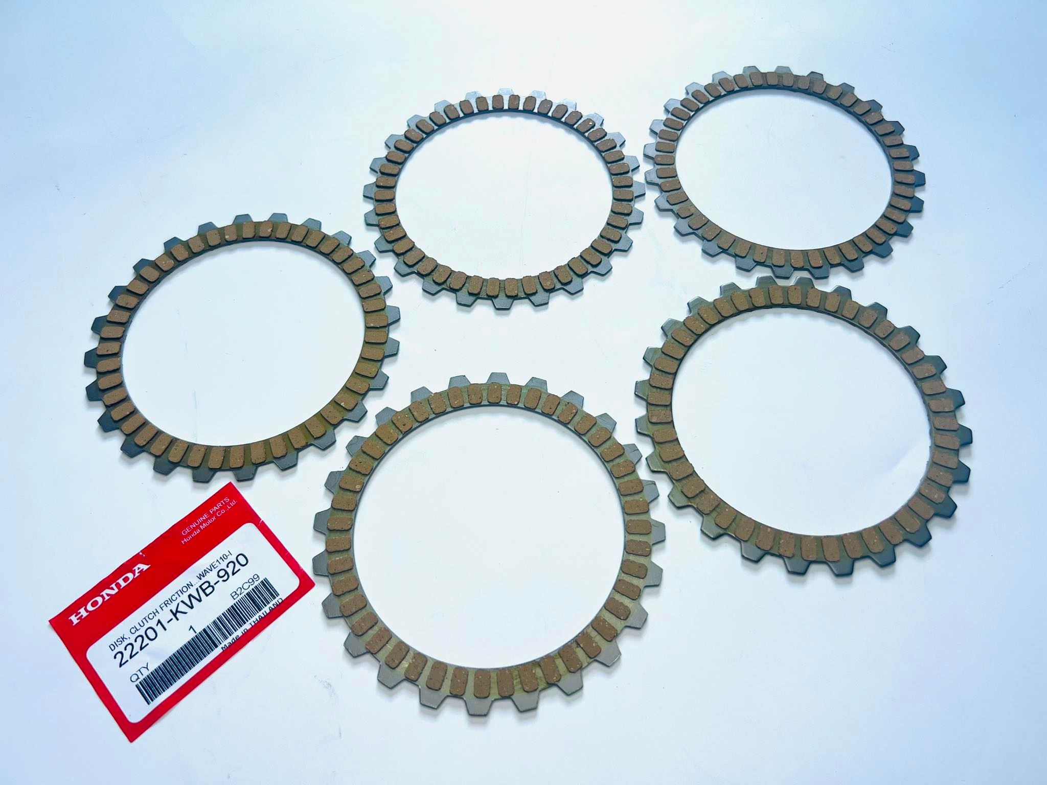 ชุดแผ่นครัชเวฟ110i wave110i แท้ศูนย์ 5 แผ่น L9